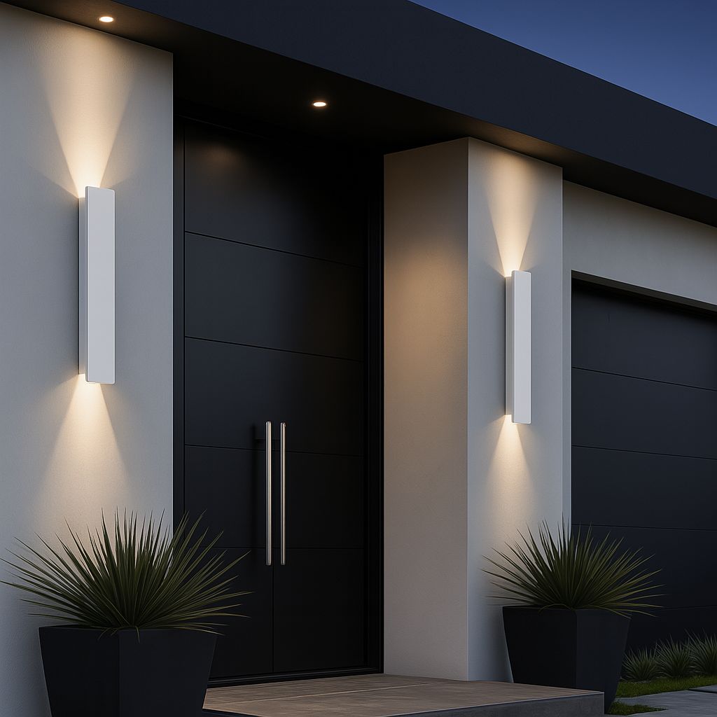 Lámpara de pared LED para exteriores, aplique de aluminio impermeable para patio, jardín, entrada, iluminación exterior moderna, 6W 18W 24W