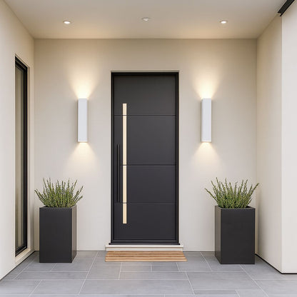 Lámpara de pared LED para exteriores, aplique de aluminio impermeable para patio, jardín, entrada, iluminación exterior moderna, 6W 18W 24W