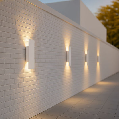 Lámpara de pared LED para exteriores, aplique de aluminio impermeable para patio, jardín, entrada, iluminación exterior moderna, 6W 18W 24W