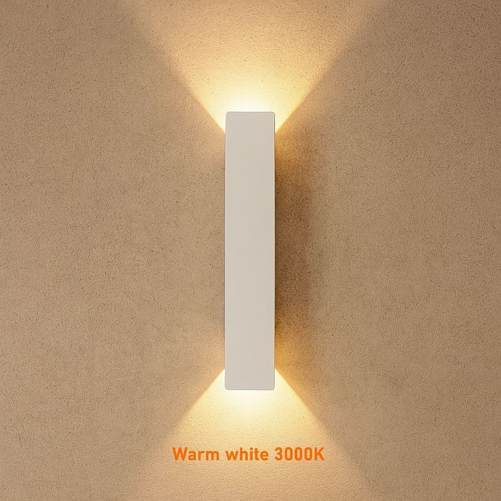 Lámpara de pared LED para exteriores, aplique de aluminio impermeable para patio, jardín, entrada, iluminación exterior moderna, 6W 18W 24W
