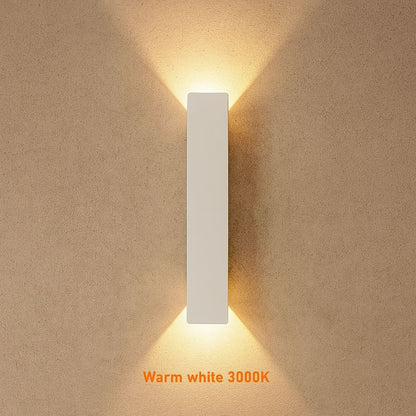 Lámpara de pared LED para exteriores, aplique de aluminio impermeable para patio, jardín, entrada, iluminación exterior moderna, 6W 18W 24W