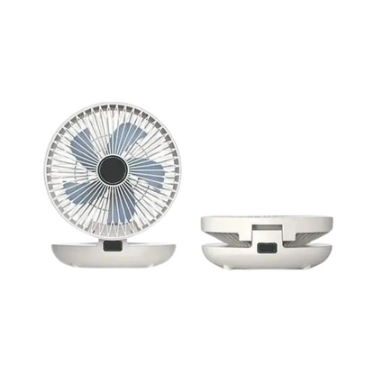 Portable Oscillating Desk Fan with 4 Speeds, Adjustable Angles & Wall Mount – Rechargeable USB-C Mini Fan for Bedroom Office Travel