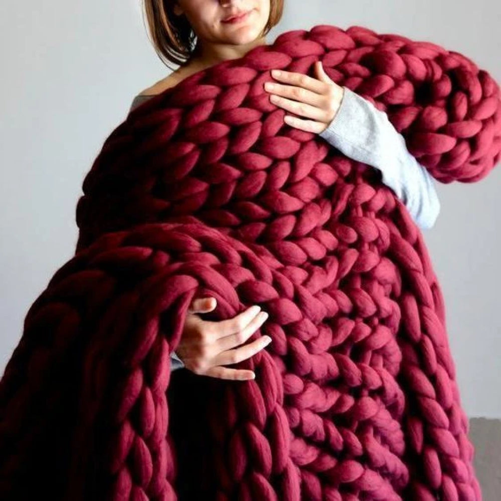 Jumbo Arm-Knit Chenille Yarn 35 oz Skein for Chunky Throw Blankets, Cushions & DIY Home Decor Projects