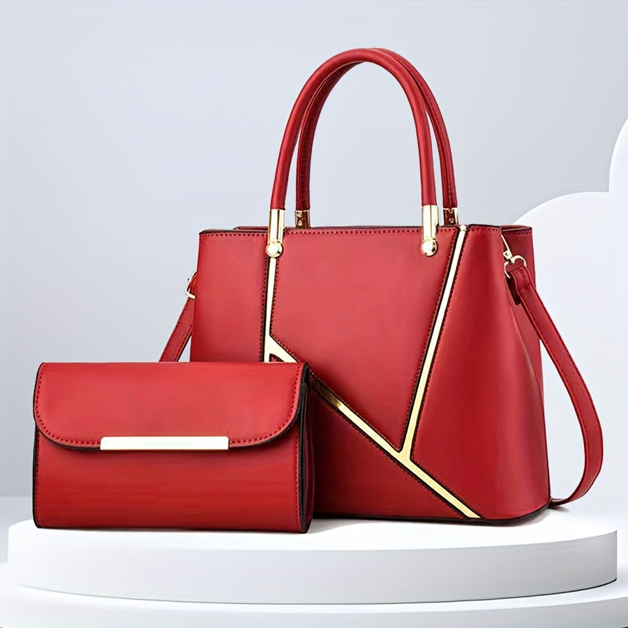 Dual-Bag Combo with Shoulder Tote & Compact Messenger for Women – Everyday Versatility & Multi-Pocket Storage