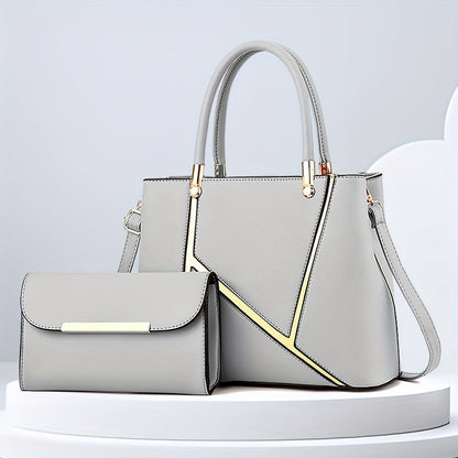 Dual-Bag Combo with Shoulder Tote & Compact Messenger for Women – Everyday Versatility & Multi-Pocket Storage