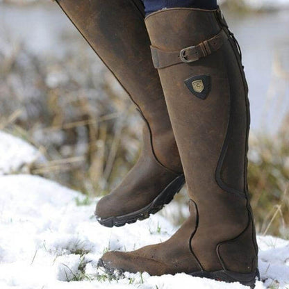 Knee-High Cold-Weather Riding Boots for Women – Insulated, Waterproof & Slip-Resistant