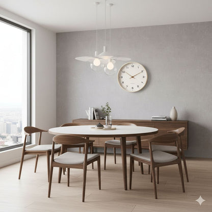 Reloj de pared de madera elegante | Reloj de pared decorativo moderno con mecanismo de barrido silencioso | Diseño atemporal para cualquier espacio