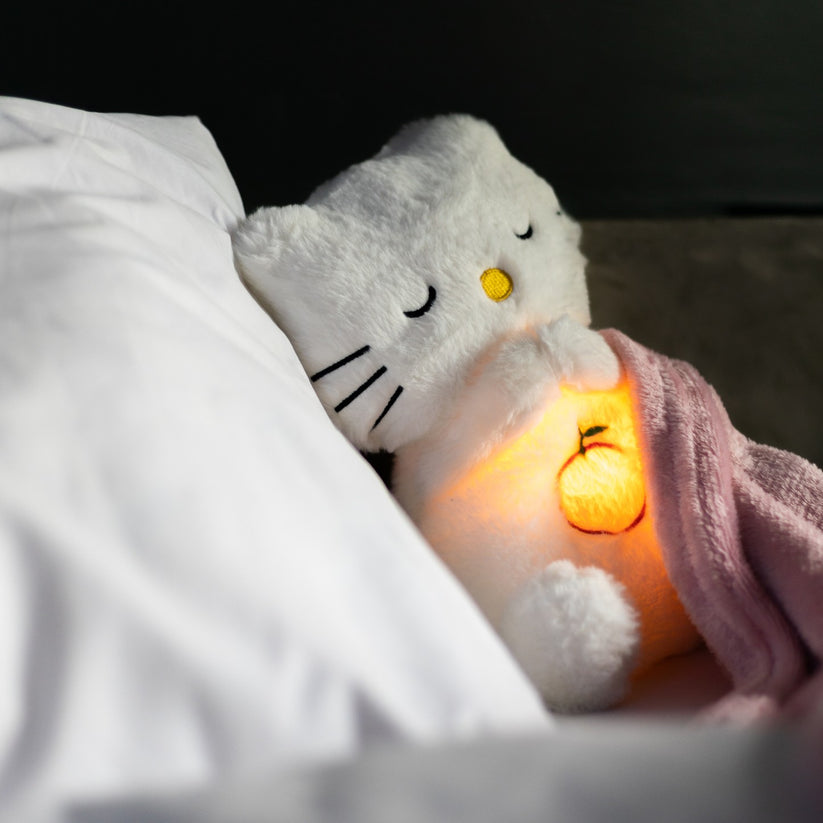 Breathing Plush Companion with Night Light and Calming Sounds for Sleep & Relaxation | Soft Cuddly Toy for Kids & Adults